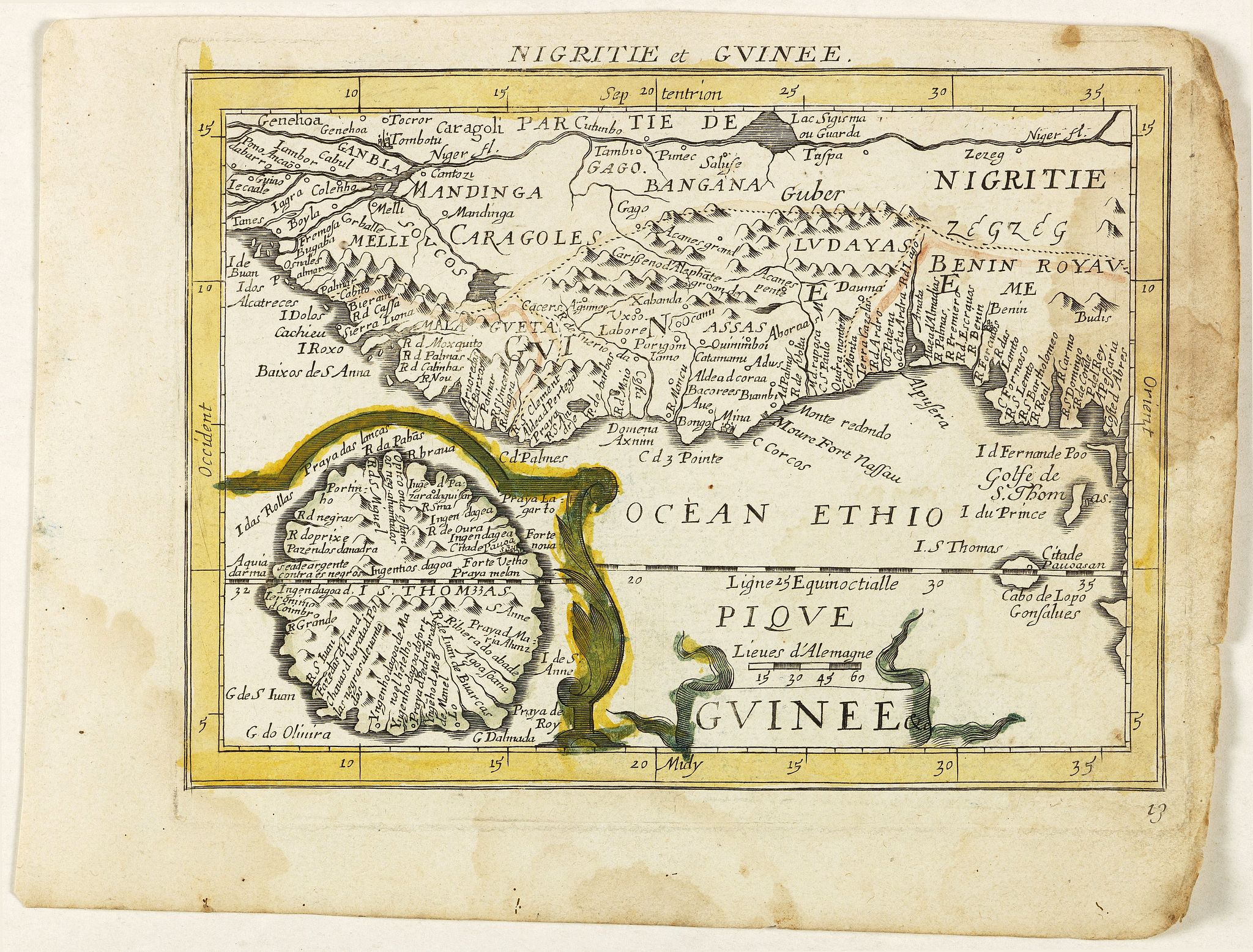 PICART, Nicolas / DUVAL, Pierre., Guinee. (13)., antique map, old maps