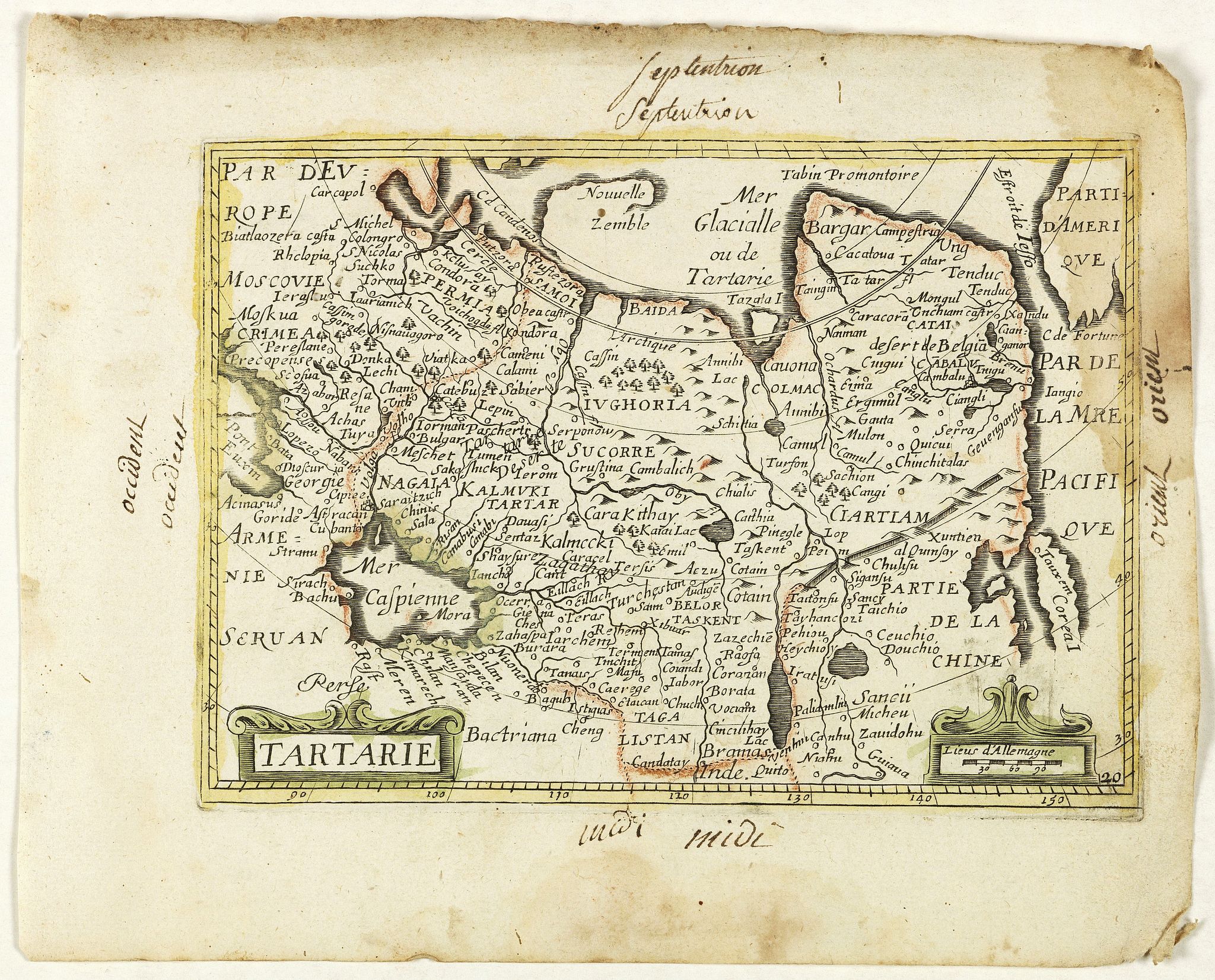 PICART, Nicolas / DUVAL, Pierre., Tartarie. (20)., antique map, old maps