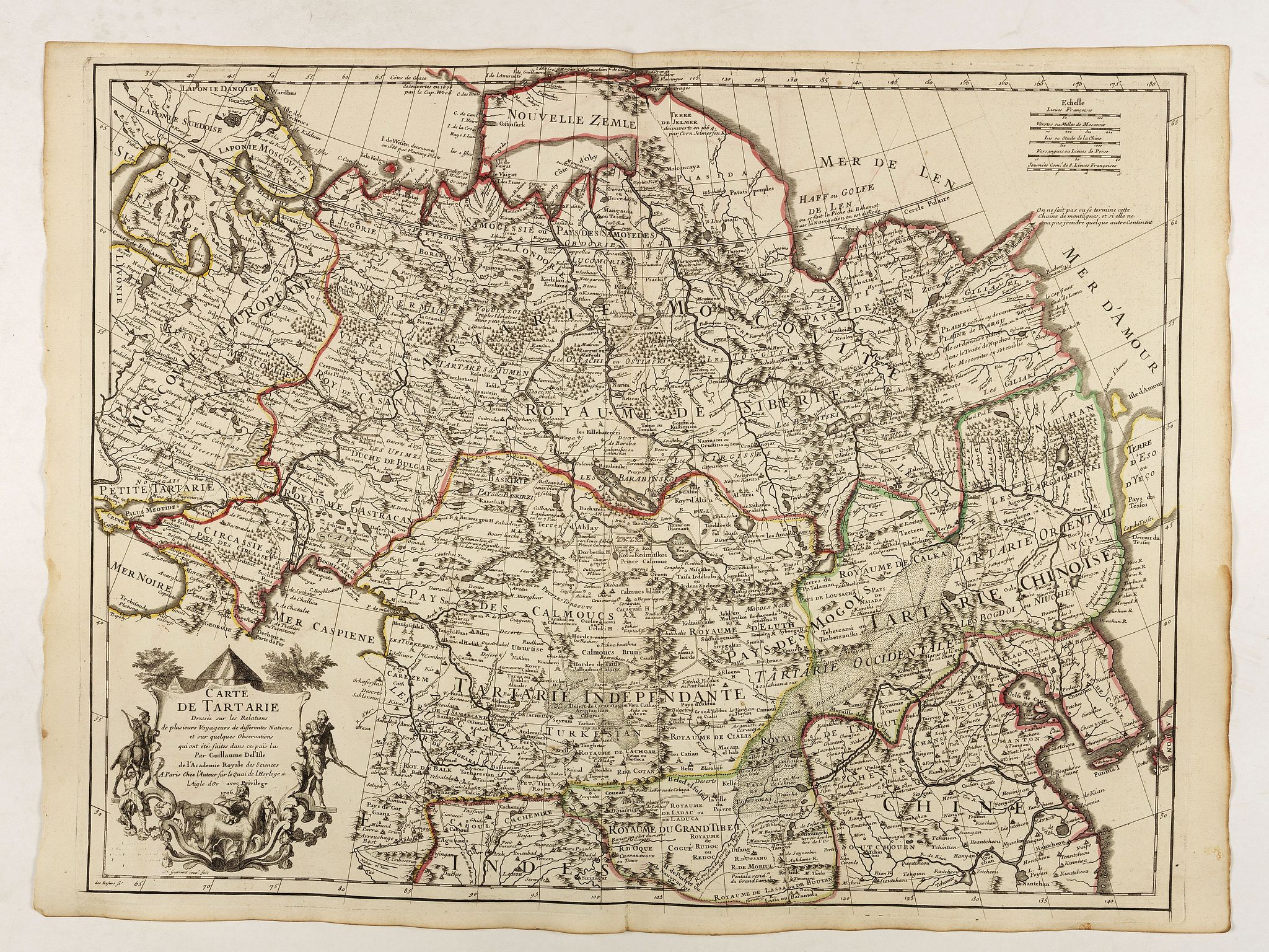 DE L'ISLE:G., Carte de Tartarie . . ., antique map, old maps