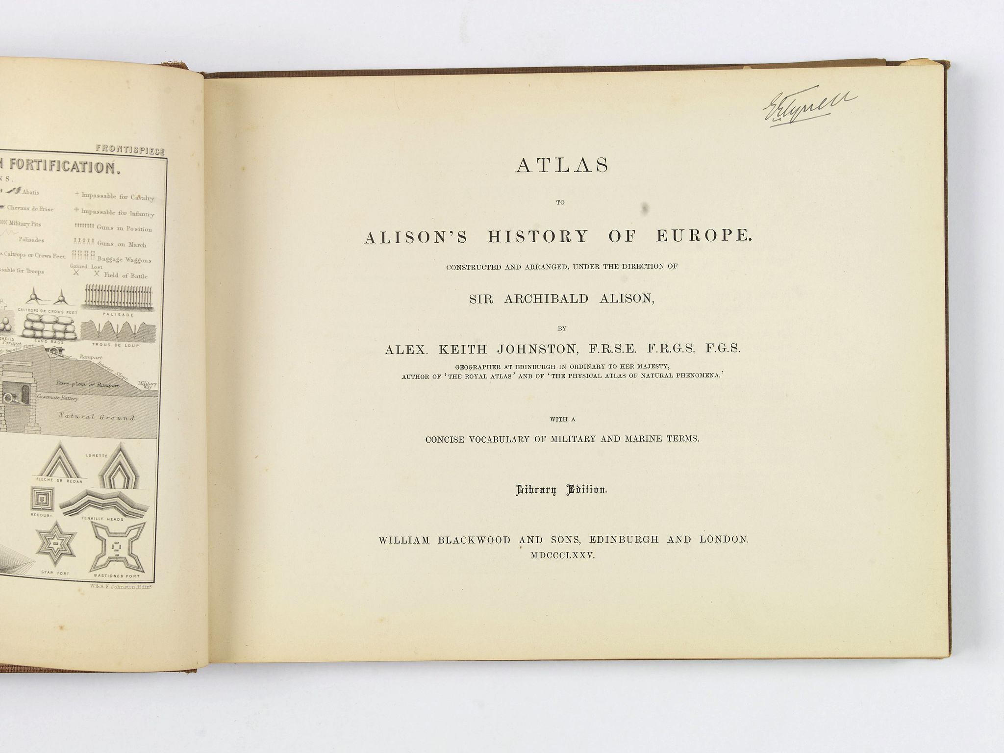 JOHNSON, A.K., Alison's History of Europe., antique map, old maps