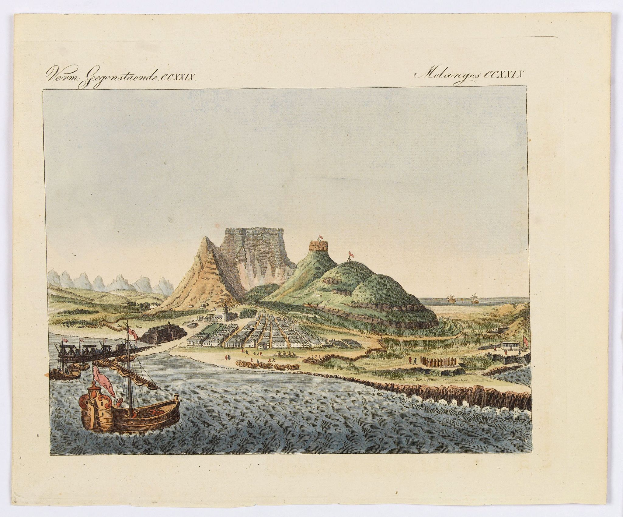 BERTUCH., La Ville du Cap de Bonne Esperance., antique map, old maps