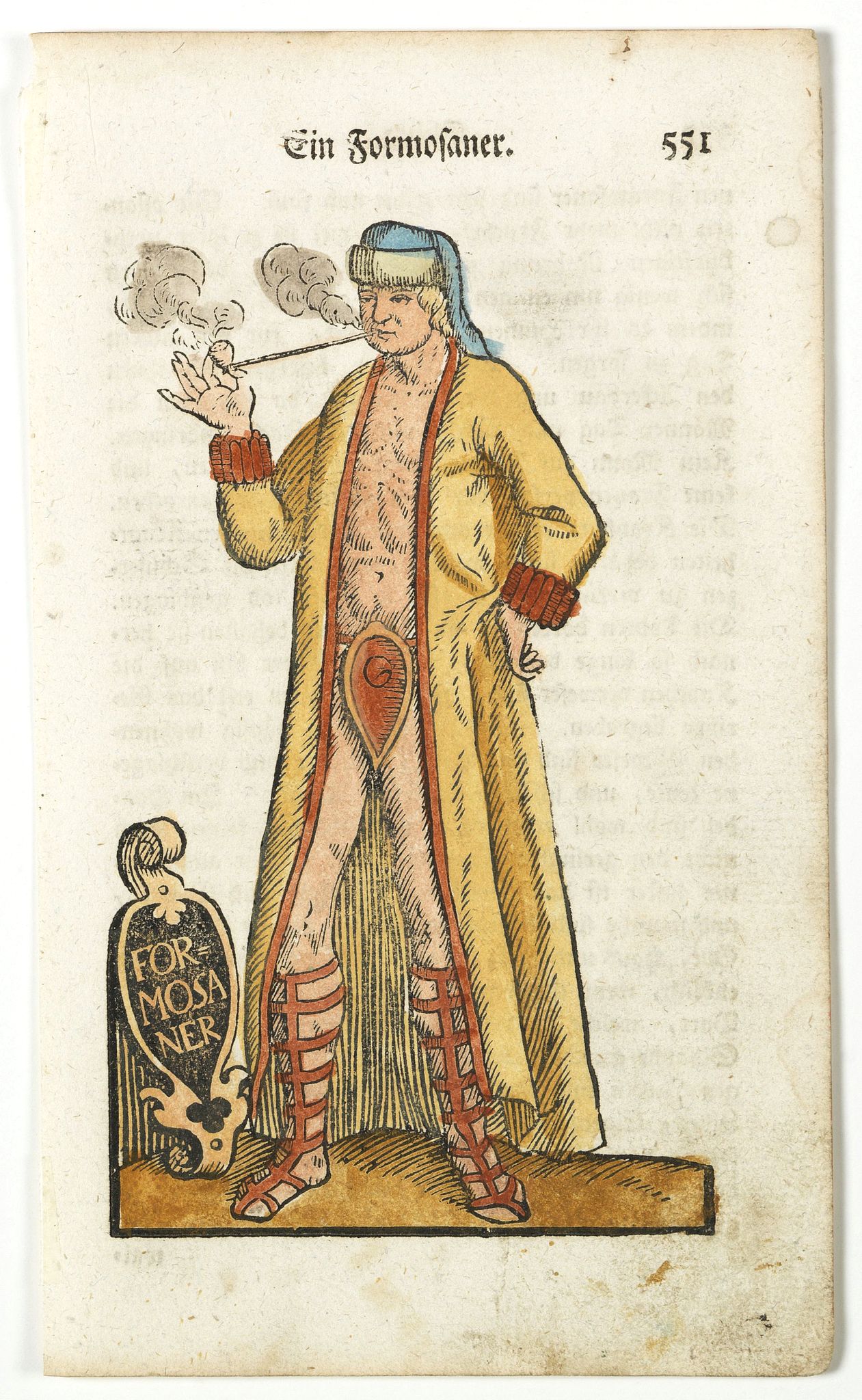 MARTINI, J., Ein Formosaner. (Inhabitant of Formosa / Taiwan), antique map, old maps