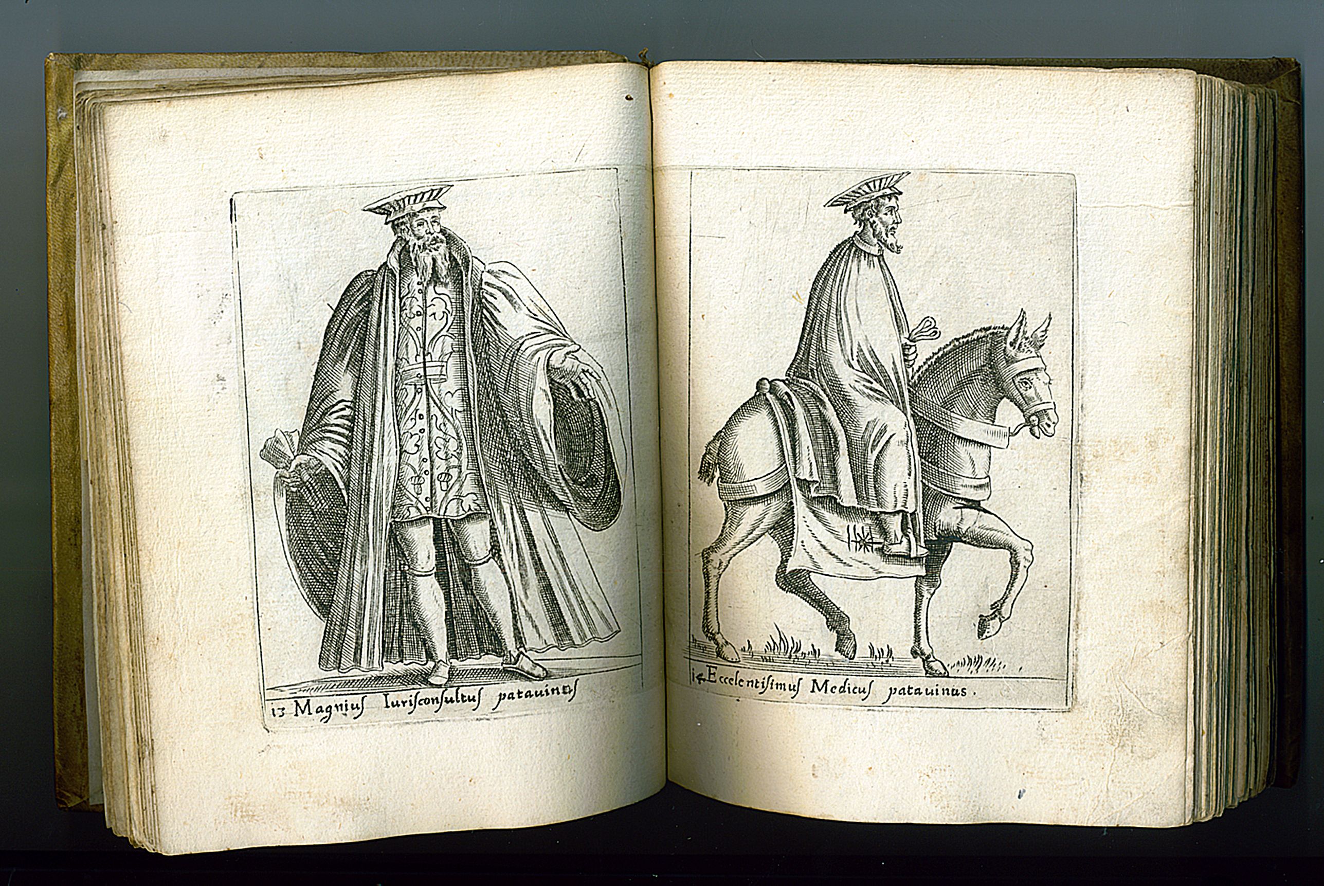 BERTELLI, P., Diversarum nationum habitus, item ordines duo processionum unus summi Pontificis., antique map, old maps