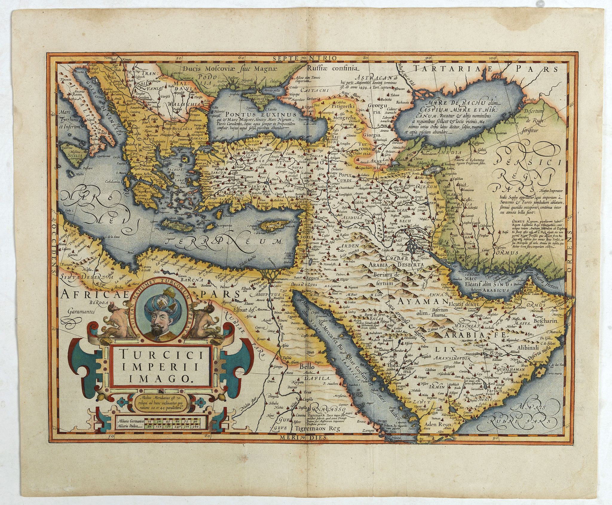 MERCATOR, G. / HONDIUS, J., Turcici Imperii Imago., antique map, old maps