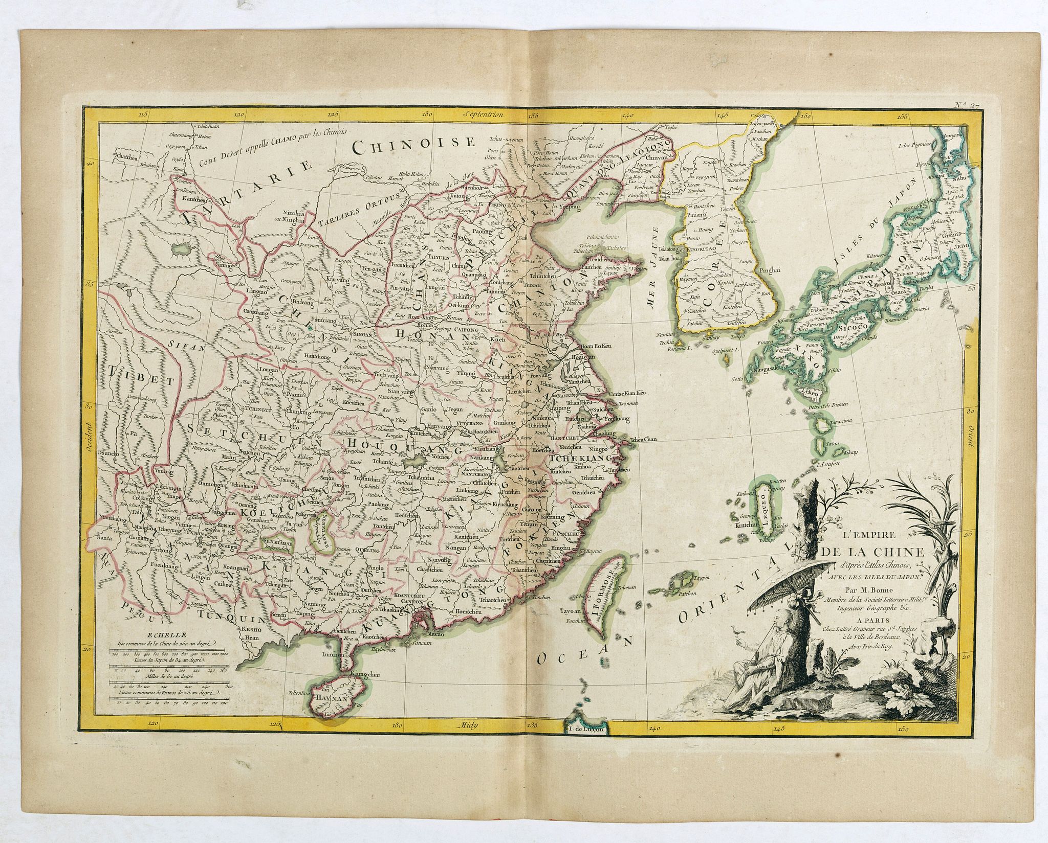 LATTRÉ / JANVIER,Sr., L'Empire de la chine . . ., antique map, old maps