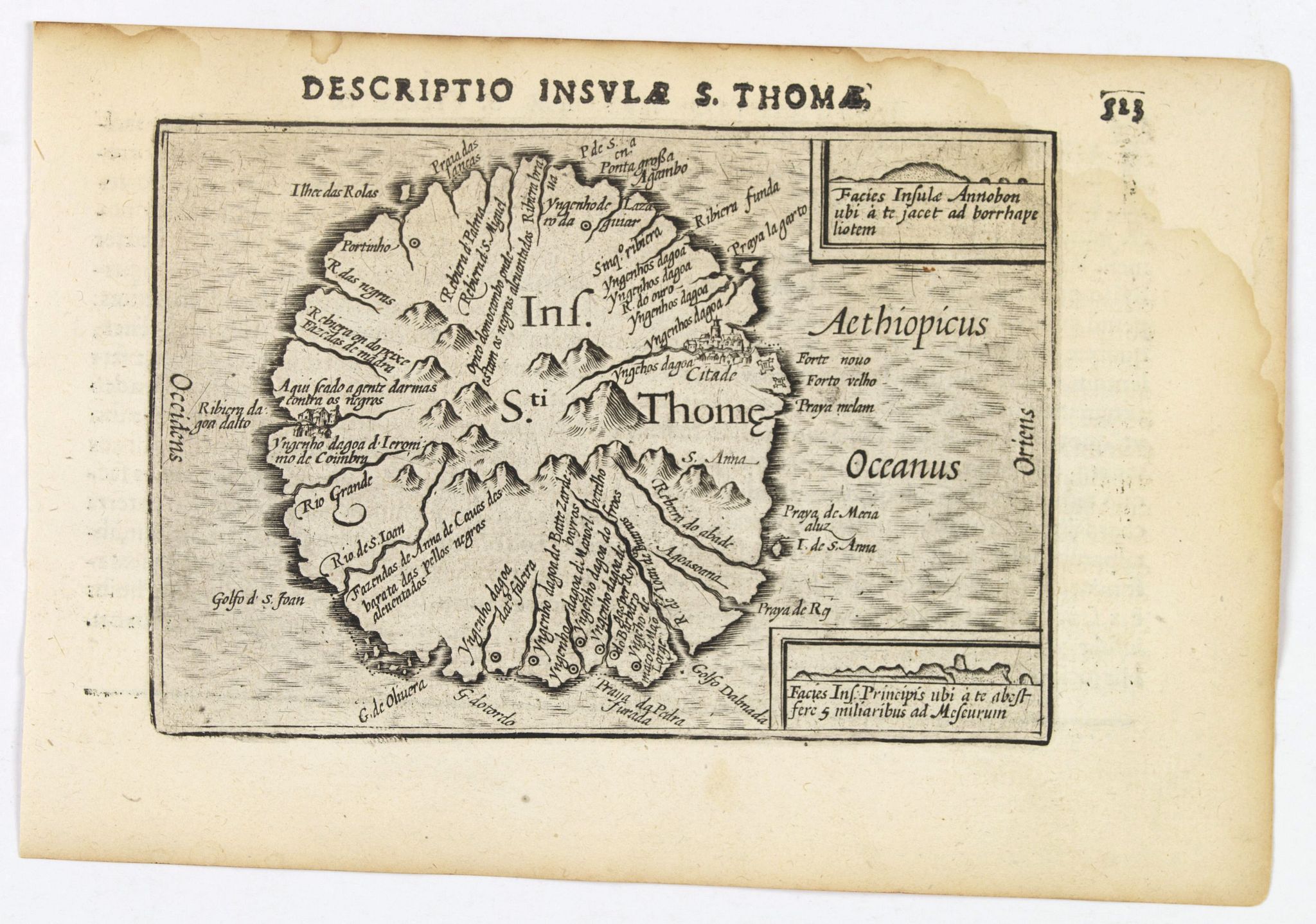 LANGENES, B. / BERTIUS, P., St. Thomas., antique map, old maps