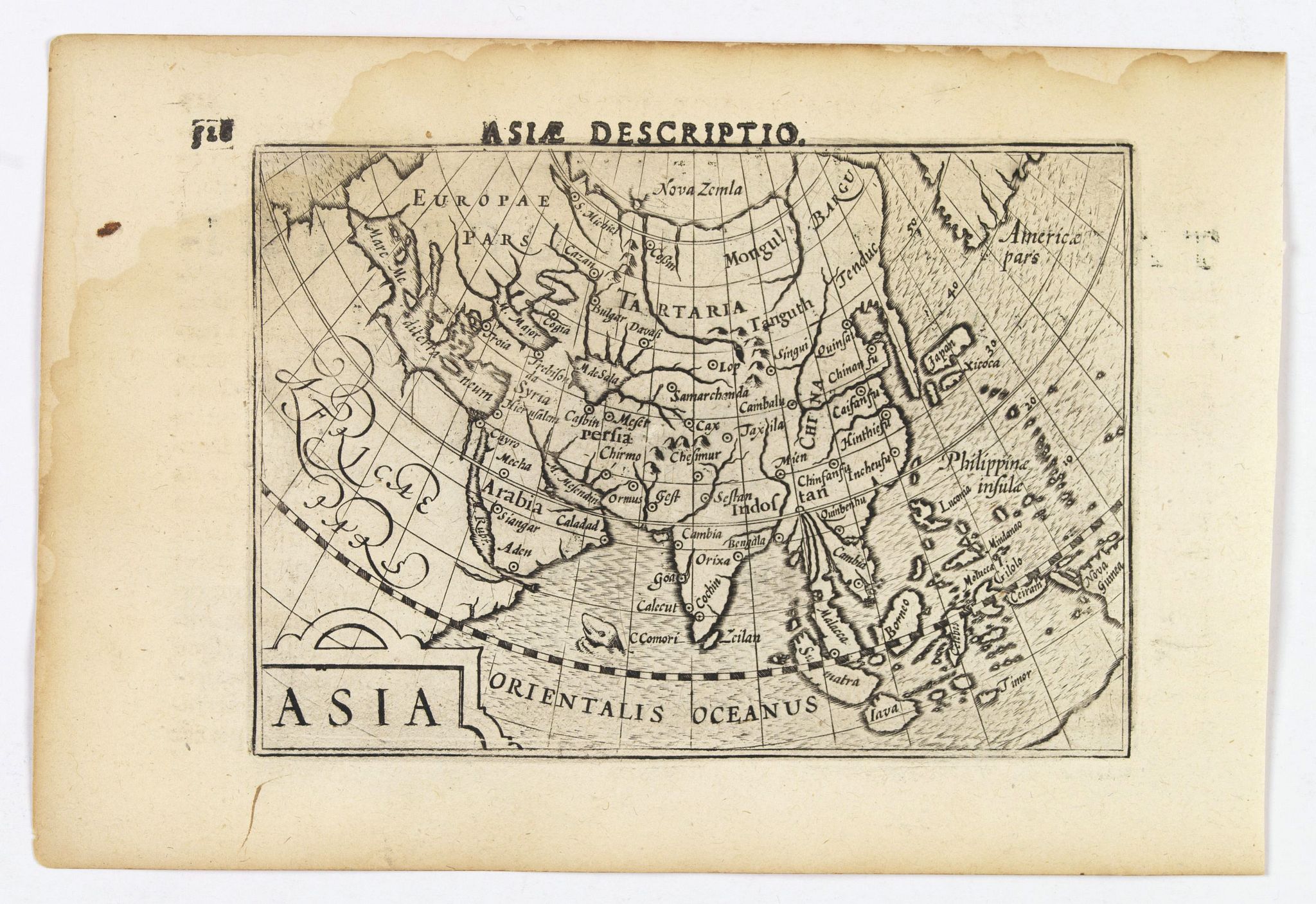 LANGENES, B. / BERTIUS, P., Asia., antique map, old maps