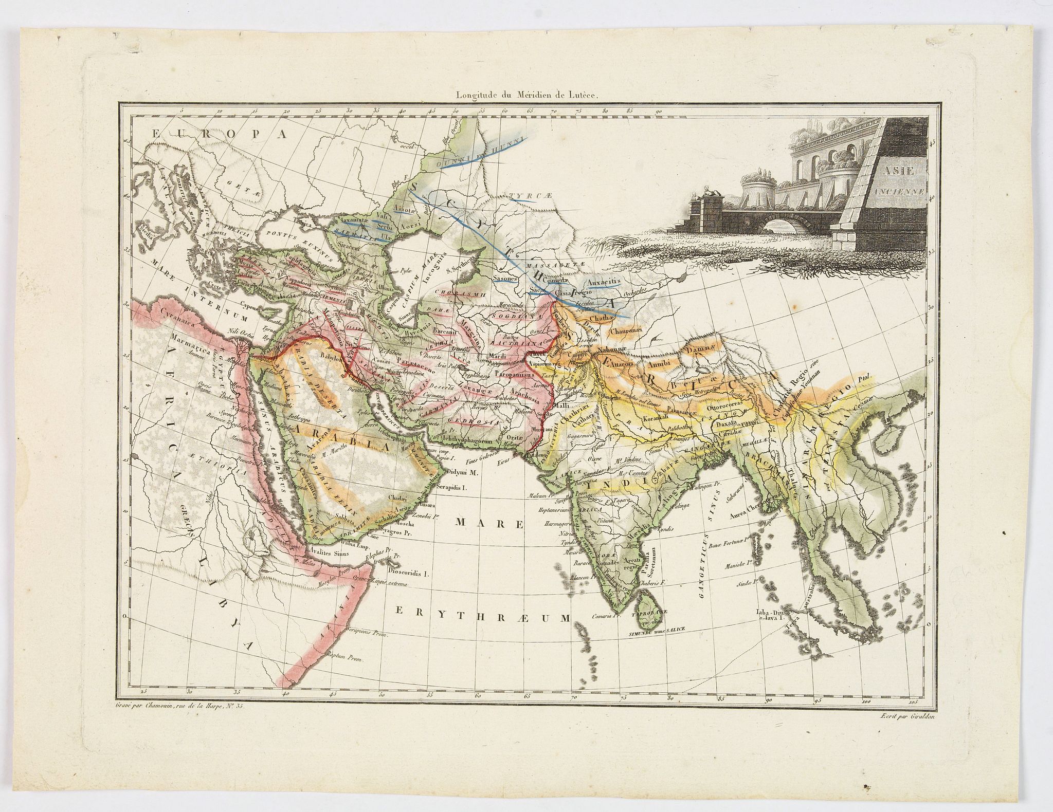 MALTE-BRUN, Conrad., Asie Ancienne., antique map, old maps