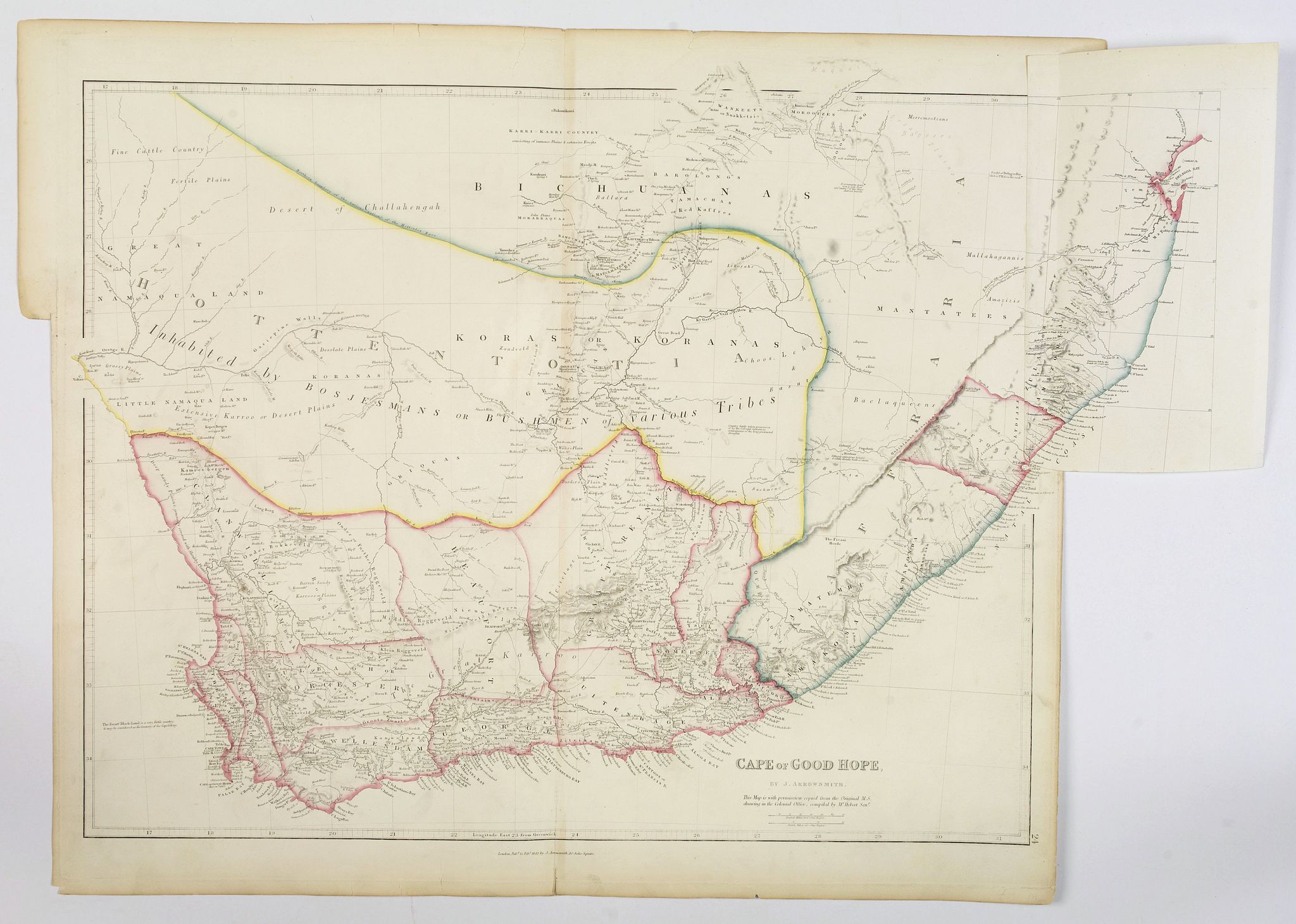 ARROWSMITH, John., Cape of Good Hope., antique map, old maps