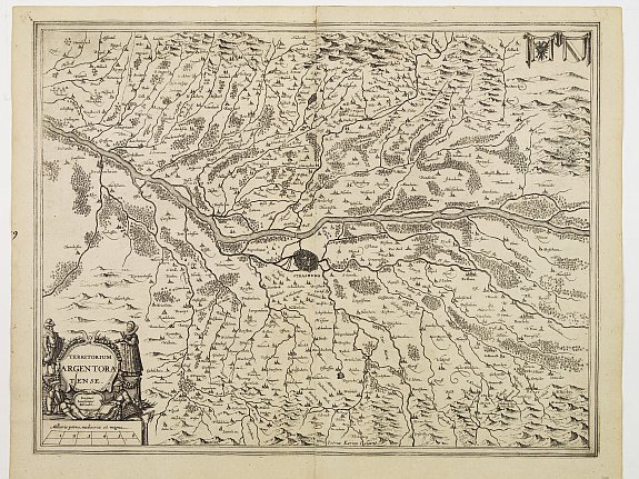 JANSSONIUS, J.,  Territorium Argentoratense., antique map, old maps