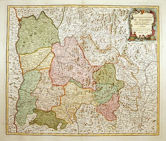 LEROUGE, G.L.,  Le Gouvern.t G�n�ral du Dauphin� .., antique map, old maps