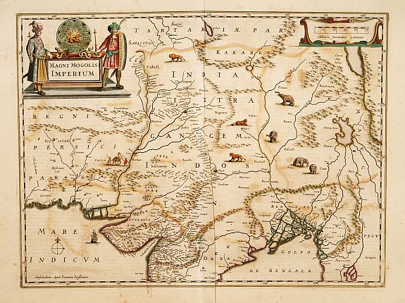 JANSSON, J., Magni Mogolis Imperium., antique map, old maps