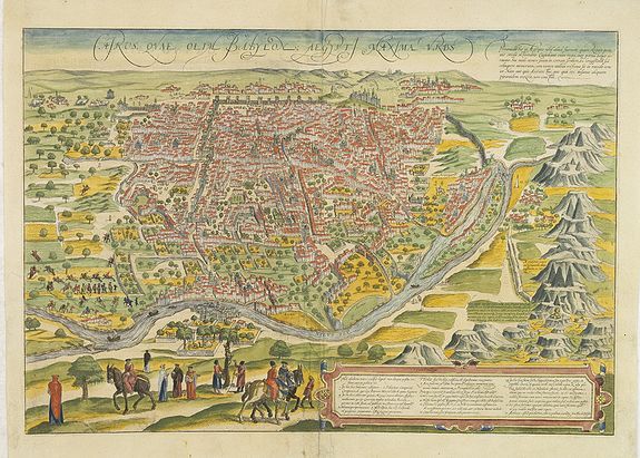 BRAUN, G. / HOGENBERG, F.,  Cairus, quae olim Babylon, . . . [Cairo], antique map, old maps