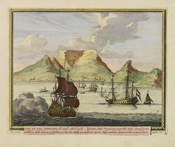 SCHENK, P., Kabo de Bona Esperança., antique map, old maps