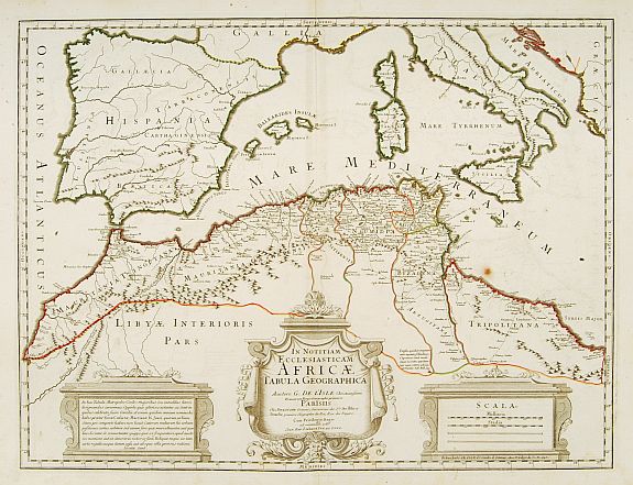 L'ISLE, G. de., In notitiam ecclesiasticam Africae.., antique map, old maps
