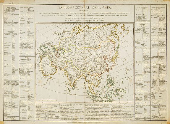 BRION, Tableau général de l'Asie.., antique map, old maps