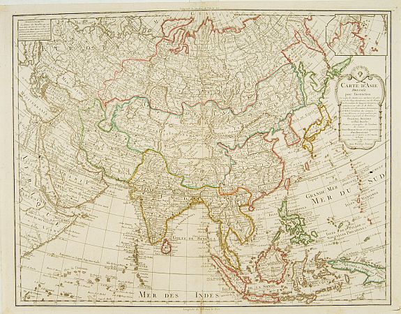 L'ISLE, G. de., Carte d'Asie.., antique map, old maps