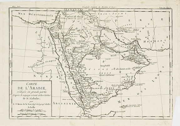 BRION DE LA TOUR, L., Carte de l'arabie, rédigée en grande partie.., antique map, old maps
