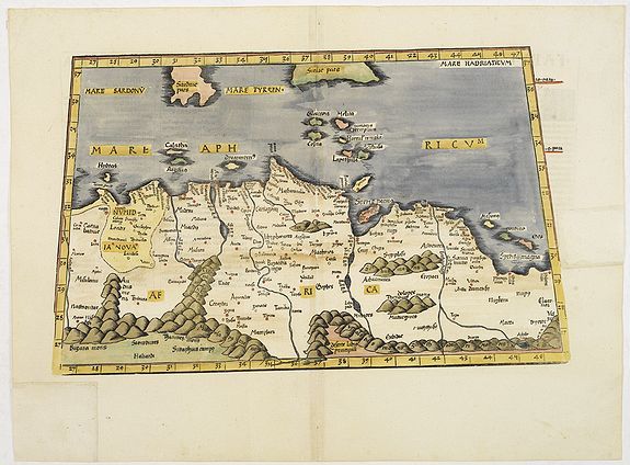 PTOLEMEE, C. / TRECHSEL, G., Aphricae Tabula secunda continet., antique map, old maps