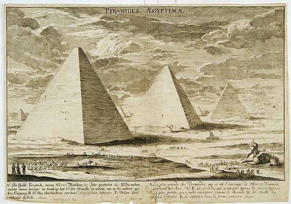 FISCHERS, Pyramides Aegyptiacae., antique map, old maps