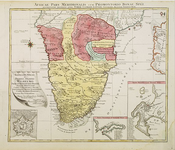 LOTTER, T. C., Africae Pars Meridionalis., antique map, old maps
