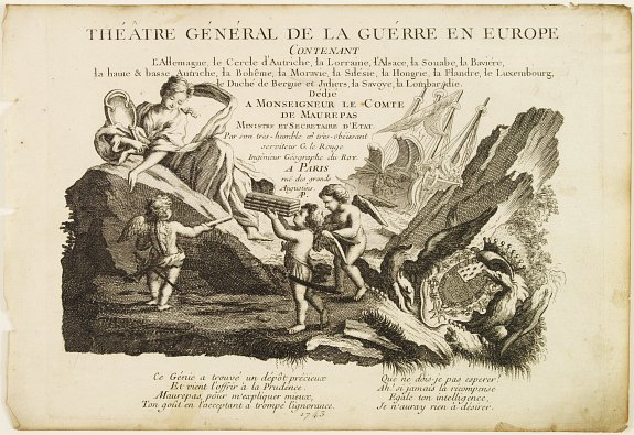 LE ROUGE, G.-L.,  [Title page ] Th��tre G�n�ral de la Guerre en Europe., antique map, old maps