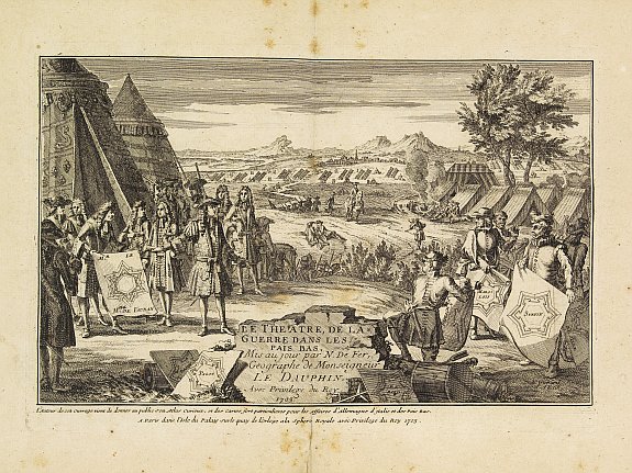DE FER, N., Title page : Le Théâtre de la Guerre dans les Pais Bas., antique map, old maps
