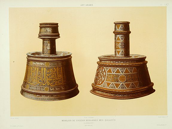 PRISSE D'AVENNES,E., Mobilier du Soultan Mohammed Ben Qalaoûn., antique map, old maps
