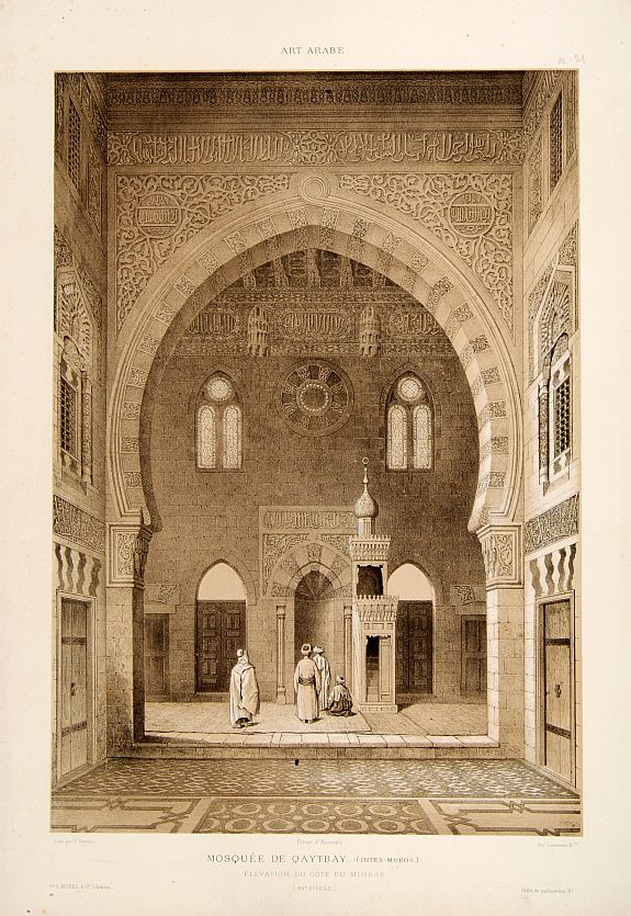 PRISSE D'AVENNES,E., Mosquée de Qaytbay., antique map, old maps