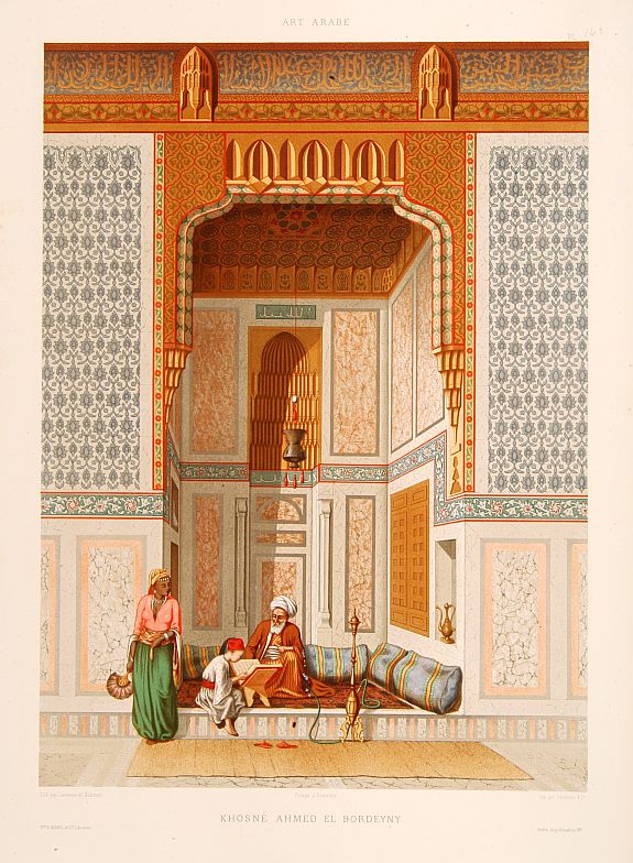 PRISSE D'AVENNES, E., Khosné Ahmed el Bordeyny., antique map, old maps