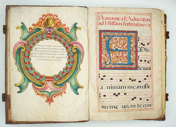 ANTIPHONER, A gigantic Antiphoner in massive contemporaru binding., antique map, old maps