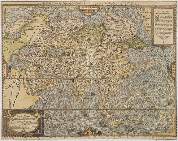 THEVET, A., Asie., antique map, old maps