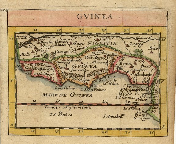 DUVAL,P., Gvinea., antique map, old maps