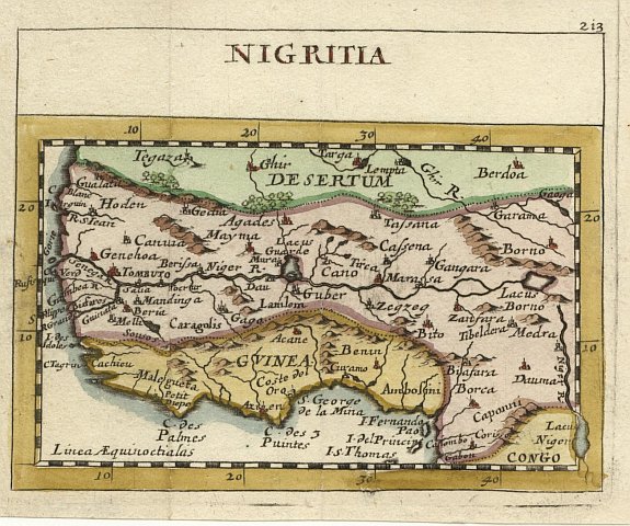 DUVAL,P., Nigritia., antique map, old maps