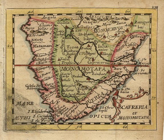 DUVAL,P. / HOFFMAN, J., Cafreria et Monomotapa., antique map, old maps