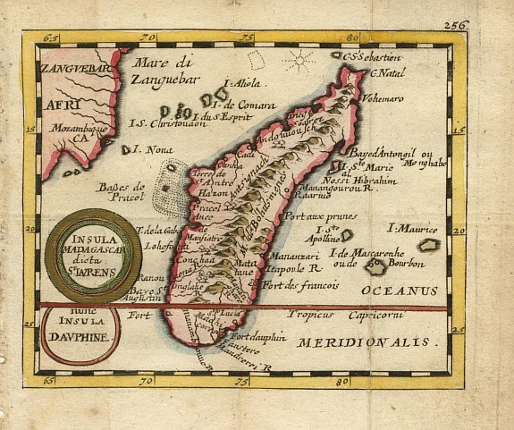 DUVAL,P., Insula Madagascar dicta St. Laurens., antique map, old maps