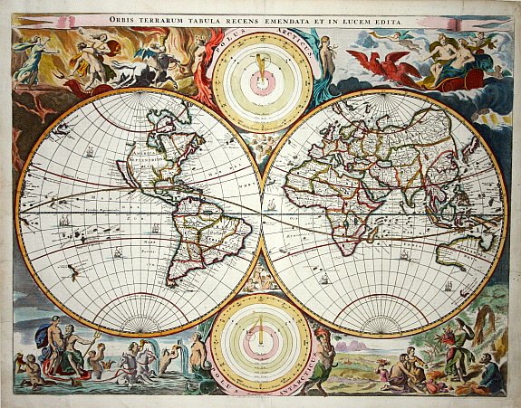 STOOPENDAAL,B., Orbis Terrarum Tabula.., antique map, old maps