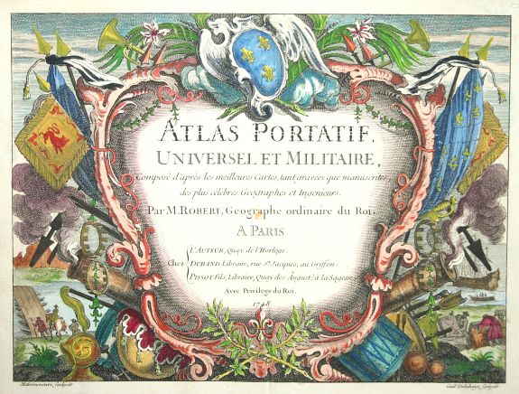 ROBERT DE VAUGONDY, Atlas Portatif, antique map, old maps