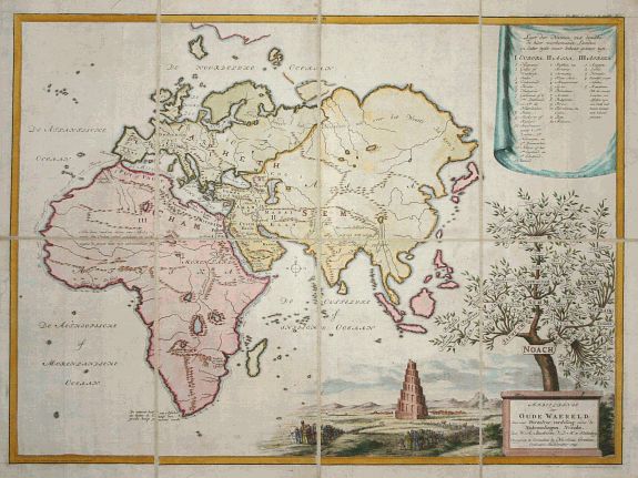 BACHIENE,W.A., Afbeeldinge der Oude Waereld, antique map, old maps