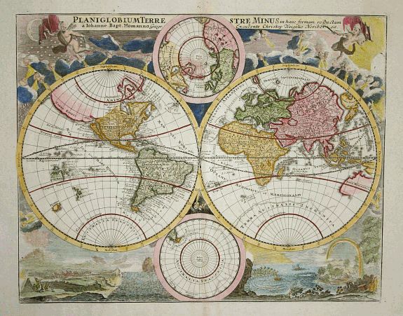 Weigel,C., Planiglobium Terrestre Minus in hanc formam reductam, antique map, old maps