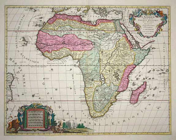 ELWE,J.B., L' Afrique Divisee en ses Empires, Royaumes et Etats, antique map, old maps