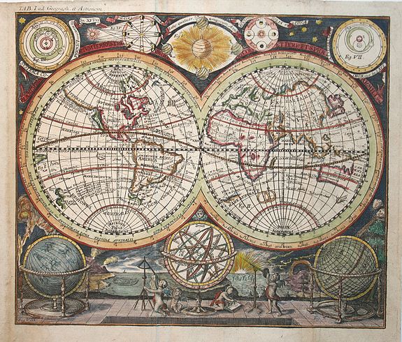 RICHTER,J.A., Planisphaerium. Orbis terrarum, antique map, old maps
