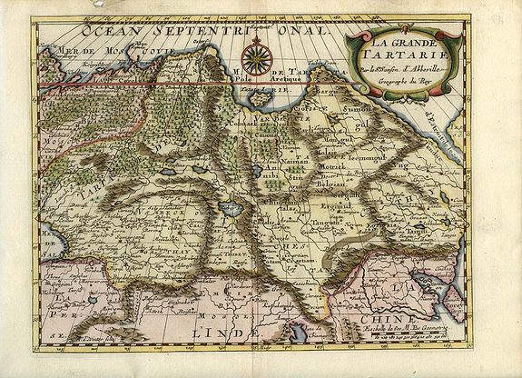 SANSON,N., La Grande Tartarie, antique map, old maps