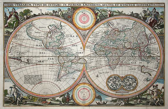 VISSCHER,N., Orbis Terrarum Typus de Integro .., antique map, old maps