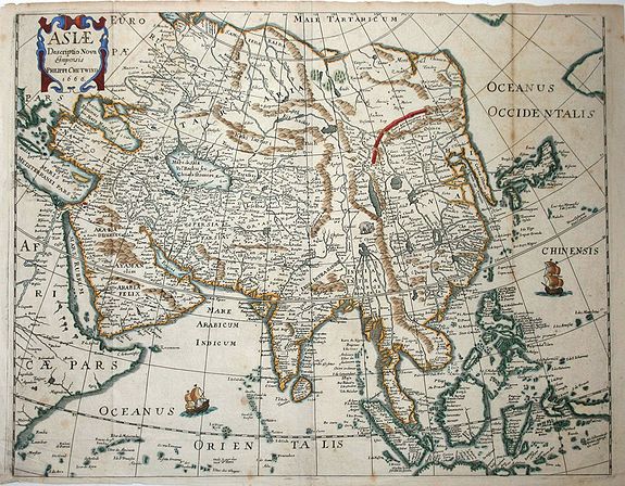 CHETWIND, P., Asiae Descriptio Nova Impensis, antique map, old maps