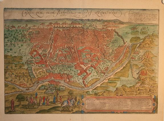 BRAUN, G. / HOGENBERG, F., Cairus, quae olim Babylon, Aegypti Maxima urbs, antique map, old maps