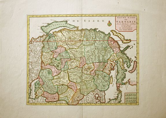 TIRION,I, Nieuwe Kaart van Tartarie.., antique map, old maps