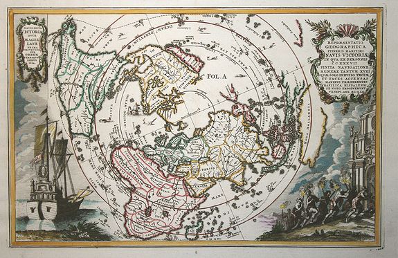 SCHERER, H., Repraesentatio Geographica Itineris Maritimi Navis Victoriae.., antique map, old maps