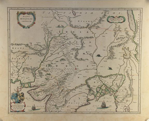 BLAEU,J.and W., Magni Mogolis Imperium, antique map, old maps