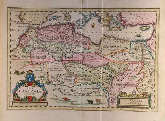 JANSSONIUS,J., Nova Barbariae.., antique map, old maps